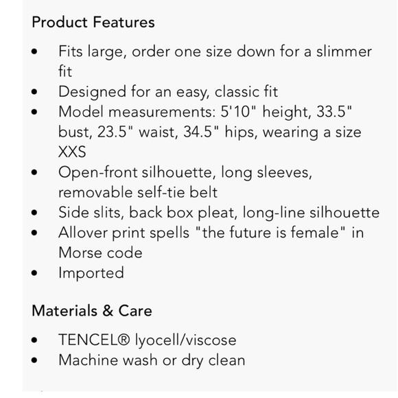 NWT Eileen Fisher black Morse Code kimono style duster jacket - Picture 16 of 16